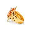 Kendra Scott Rings | Cass Vintage Gold Cocktail Ring In Orange Banded Agate