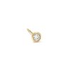 Kendra Scott Earrings | Audrey 14K Yellow Gold Medium Single Stud Earring In White Diamond