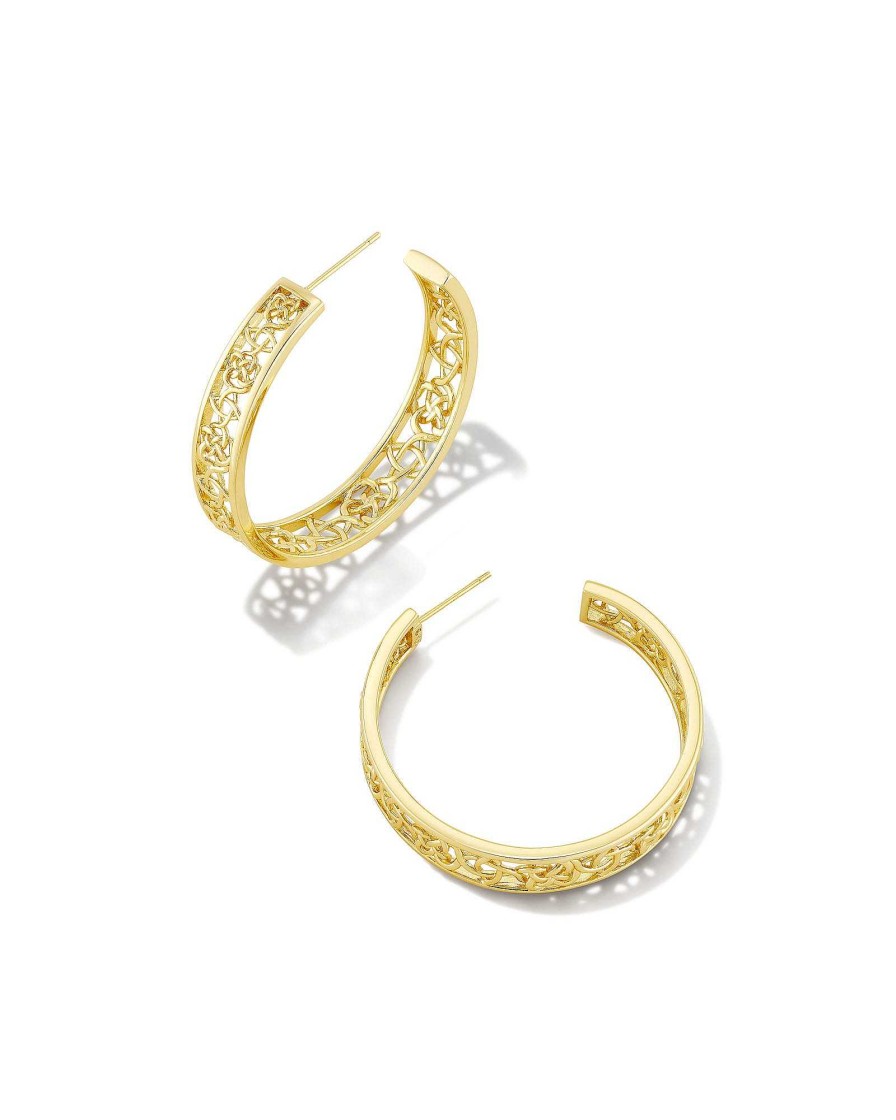 Kendra Scott Earrings | Kelly Hoop Earrings In Gold