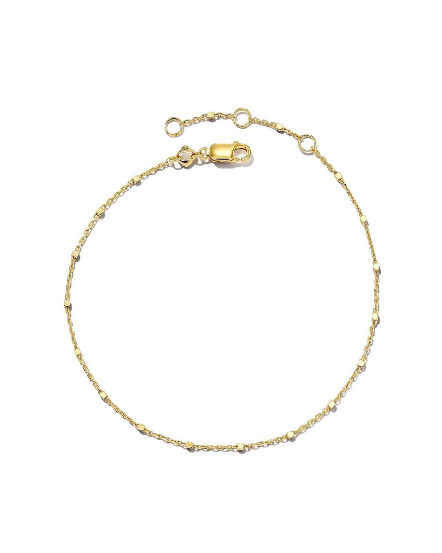 Kendra Scott Bracelets | Single Satellite Chain Bracelet In Sterling Silver & 18K Yellow Gold Vermeil