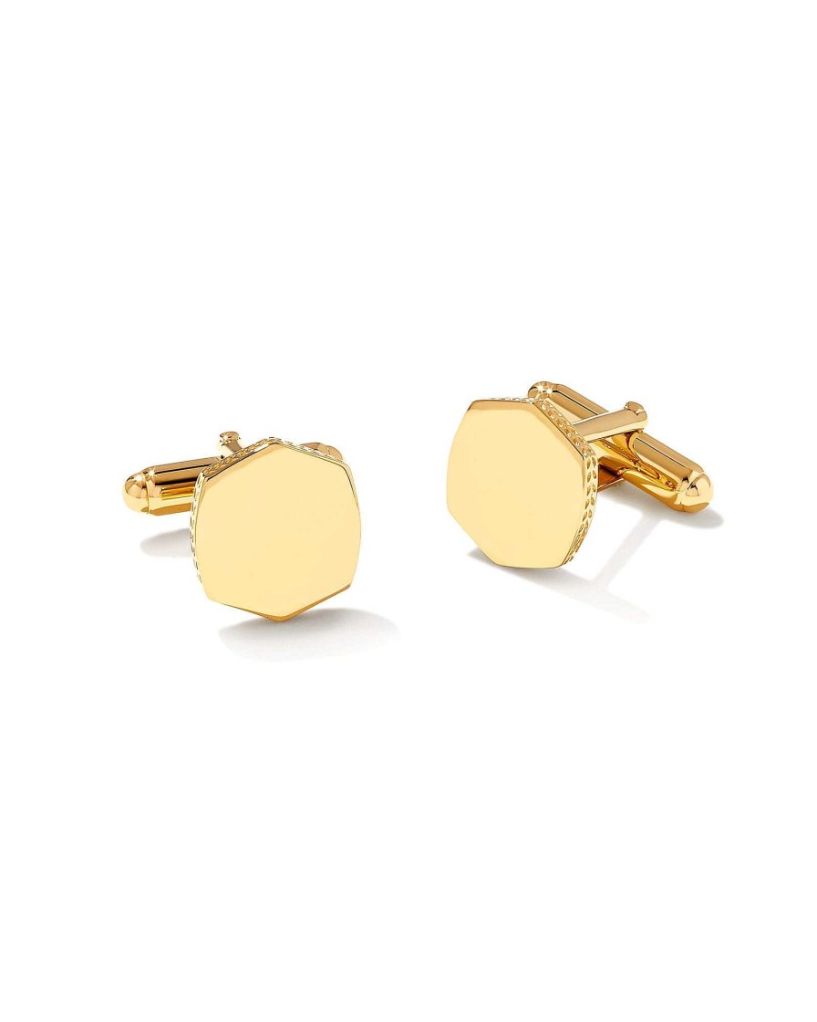 Kendra Scott Demi-Fine Jewelry | Davis Cuff Links In 18K Gold Vermeil