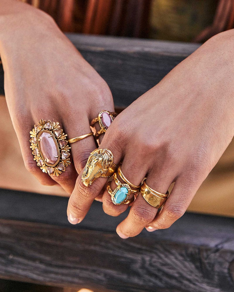 Kendra Scott Rings | Terra Ring Set Of 3 In Vintage Gold