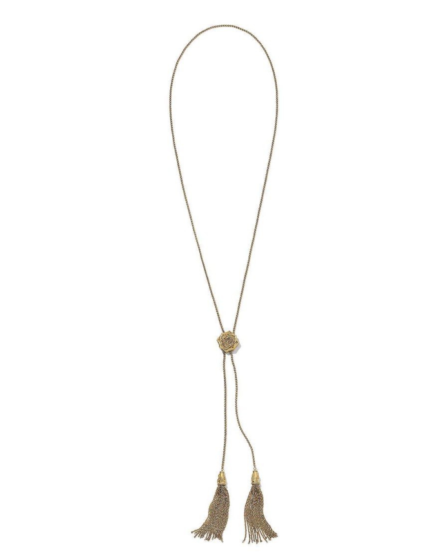 Kendra Scott Necklaces | Ansel Rose Bolo Necklace In Vintage Gold