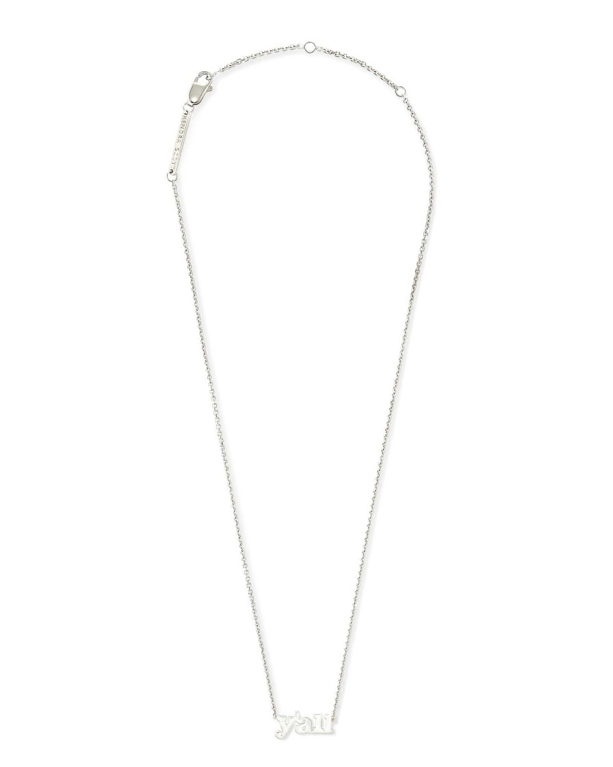 Kendra Scott Necklaces | Y'All Pendant Necklace In Sterling Silver