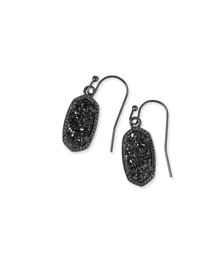 Kendra Scott Earrings | Lee Gunmetal Drop Earrings In Black Drusy