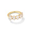 Kendra Scott Rings | Cailin Gold Crystal Band Ring In White Crystal