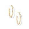 Kendra Scott Earrings | Tyler 14K Yellow Gold Hoop Earrings In White Diamond