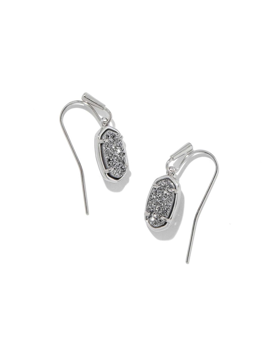 Kendra Scott Earrings | Grayson Silver Drop Earrings In Platinum Drusy