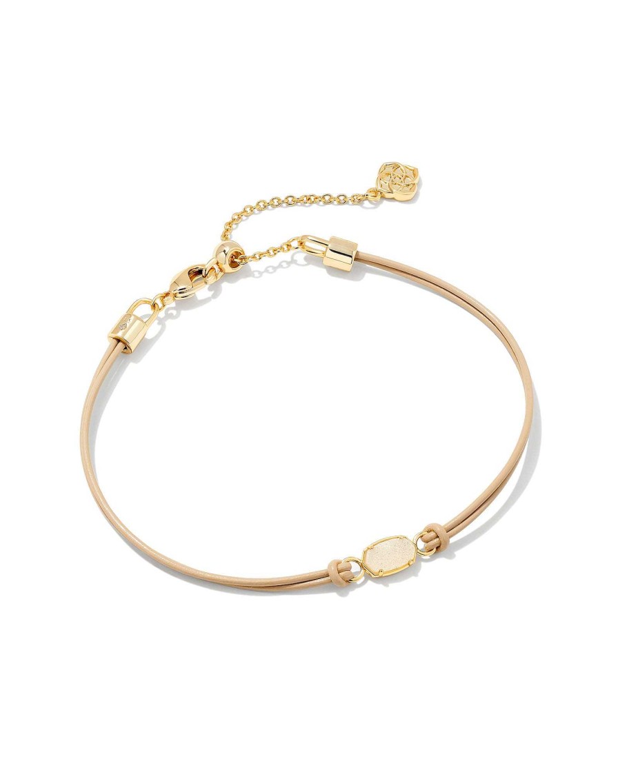 Kendra Scott Bracelets | Emilie Gold Corded Bracelet In Iridescent Drusy