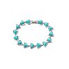 Kendra Scott Bracelets | Robby Vintage Silver Link And Chain Bracelet In Variegated Turquoise Magnesite