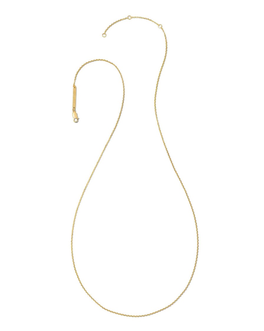 Kendra Scott Necklaces | 22 Inch Thin Chain Necklace In 18K Gold Vermeil