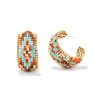 Kendra Scott Earrings | Britt Gold Hoop Earrings In Red Mix