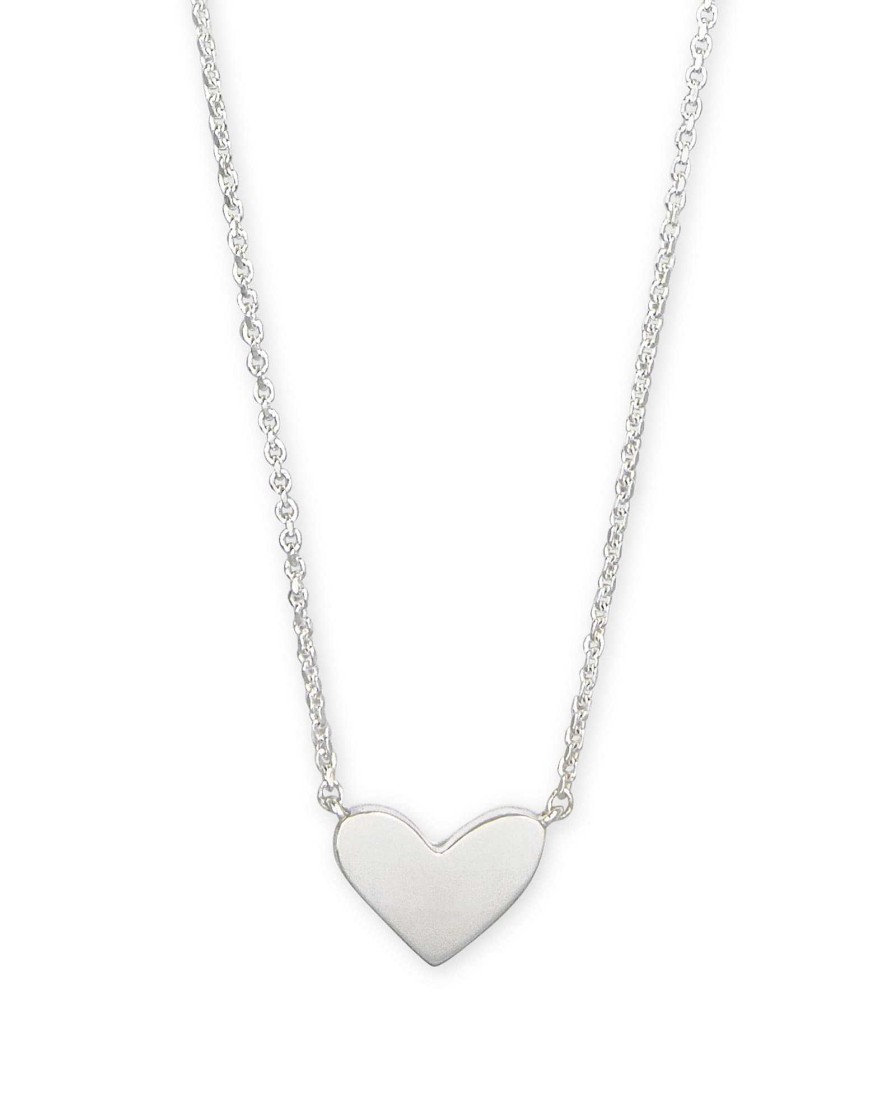 Kendra Scott Necklaces | Ari Heart Pendant Necklace In Sterling Silver