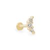 Kendra Scott Earrings | Orion Mini 14K Yellow Gold Single Stud Earring In White Diamond