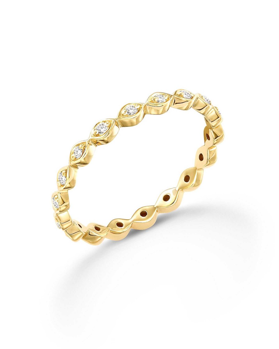 Kendra Scott Rings | Nicolette 14K Yellow Gold Band Ring In White Diamond