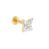 Kendra Scott Earrings | Star 14K Yellow Gold Mini Single Stud Earring In White Diamonds