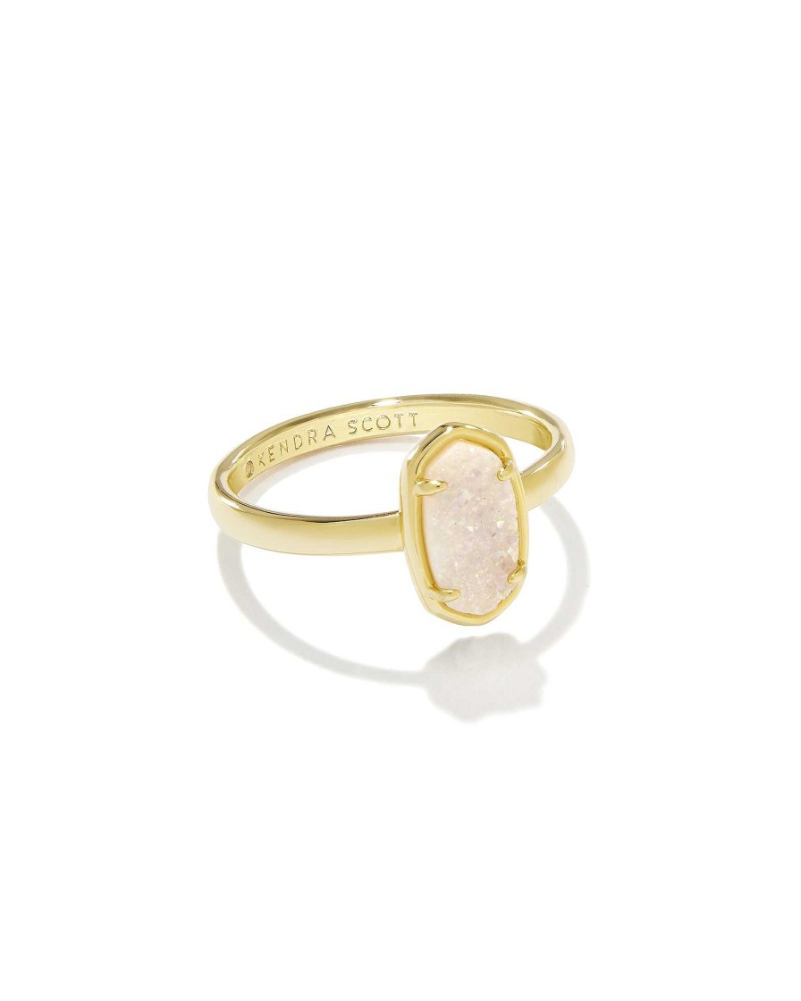 Kendra Scott Rings | Grayson Gold Band Ring In Iridescent Drusy