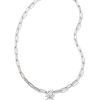 Kendra Scott Necklaces | Brielle Convertible Medallion Chain Necklace In Silver