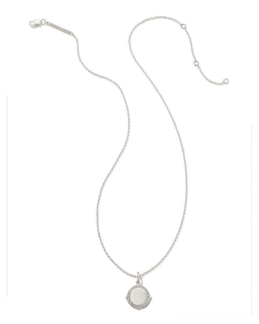 Kendra Scott Necklaces | Matilda Luxe Sterling Silver Charm Necklace In White Sapphire