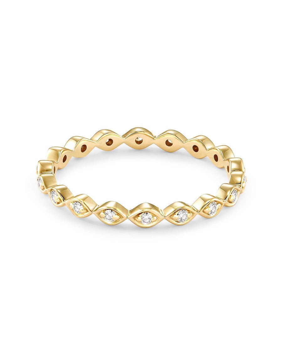 Kendra Scott Rings | Nicolette 14K Yellow Gold Band Ring In White Diamond