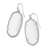 Kendra Scott Earrings | Elle Silver Drop Earrings In Ivory Mother-Of-Pearl