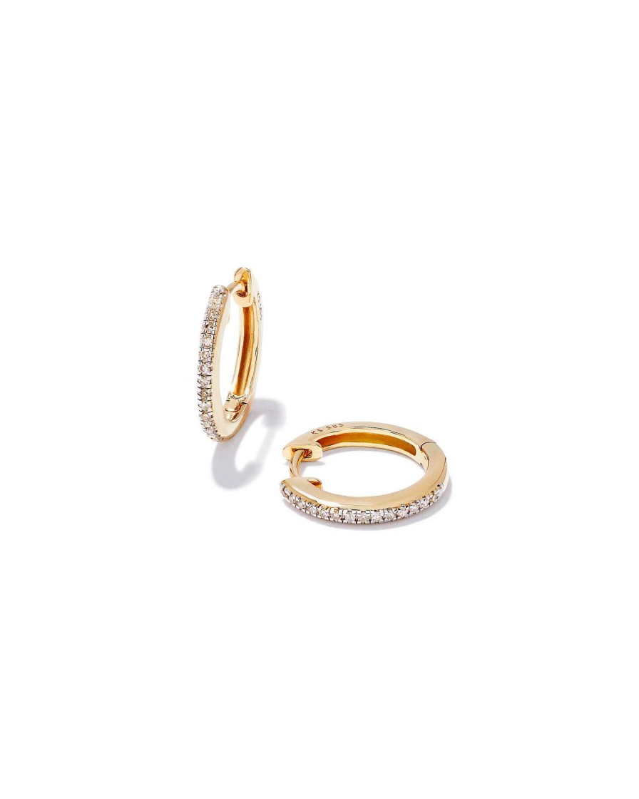 Kendra Scott Earrings | Penelope 20Mm Hoop Earrings In 14K Yellow Gold