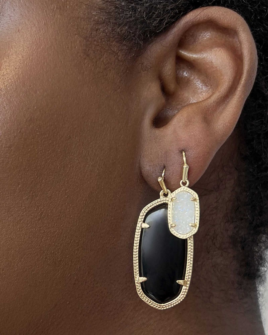 Kendra Scott Earrings | Lee Gold Drop Earrings In Iridescent Drusy