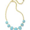 Kendra Scott Necklaces | Daphne Gold Statement Necklace In Variegated Turquoise Magnesite