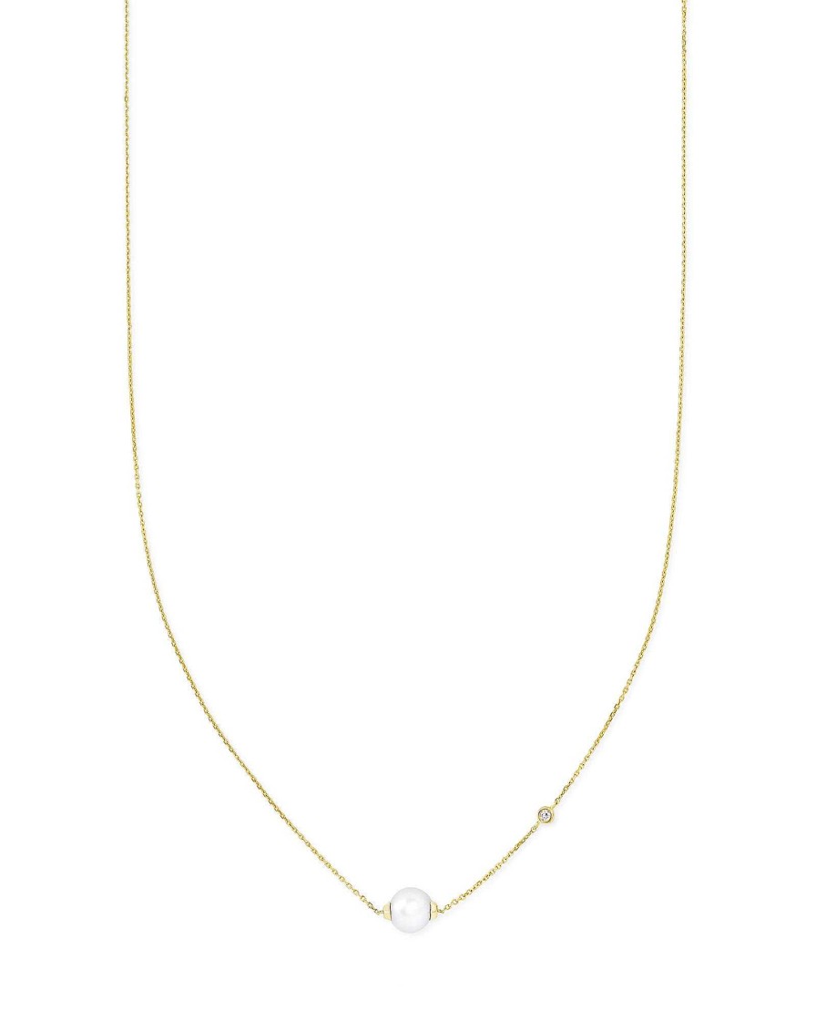 Kendra Scott Necklaces | Cathleen 14K Yellow Gold Pendant Necklace In Pearl