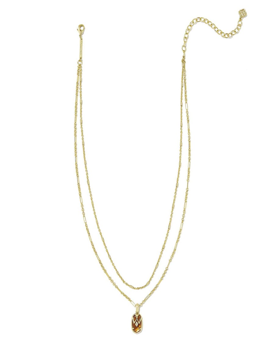 Kendra Scott Necklaces | Wrangler® X Yellow Rose By Kendra Scott Elisa Gold Multi Strand Necklace In Amber Illusion