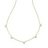 Kendra Scott Necklaces | Audrey 14K Yellow Gold Strand Necklace In White Diamond