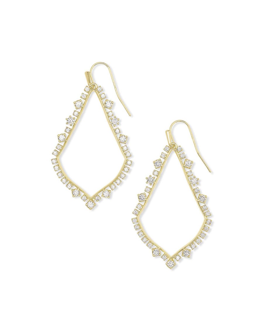 Kendra Scott Earrings | Sophee Crystal Drop Earrings In Gold