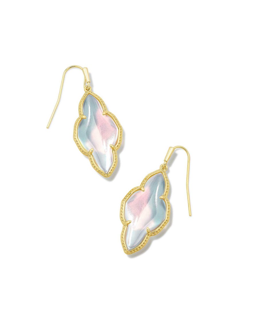 Kendra Scott Earrings | Abbie Gold Drop Earrings In Dichroic Glass