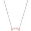 Kendra Scott Necklaces | Elisa Open Frame Crystal Pendant In Rose Gold