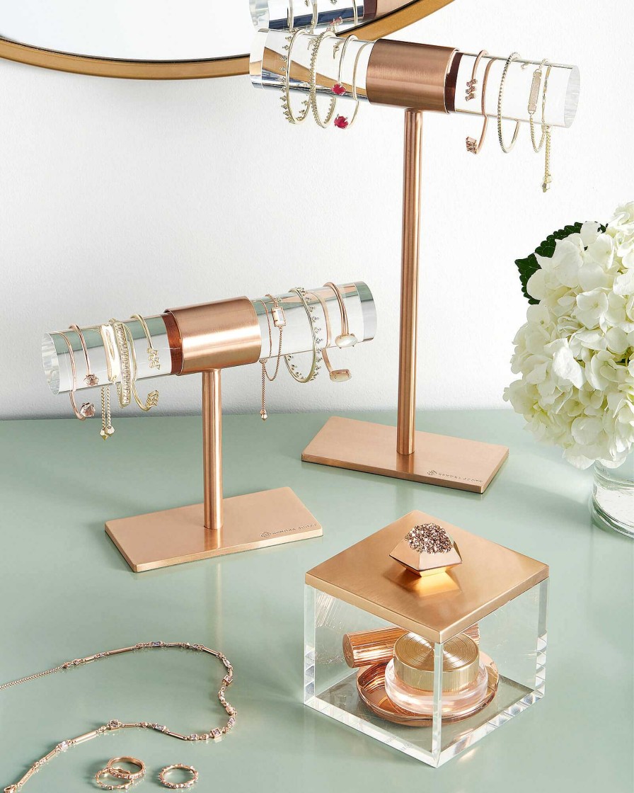 Kendra Scott Storage & Accessories | Small T-Bar Jewelry Stand In Antique Brass