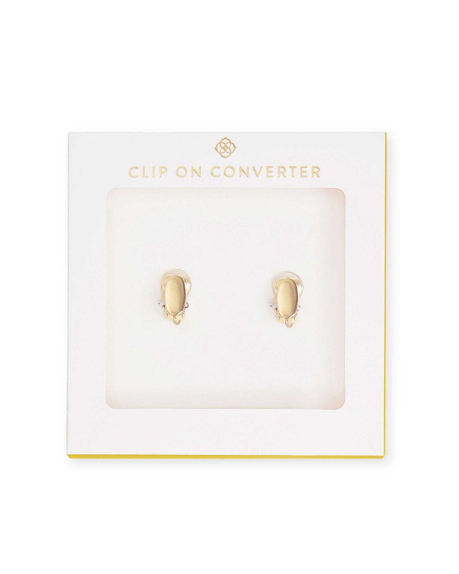 Kendra Scott Earrings | Clip On Converter In Gold