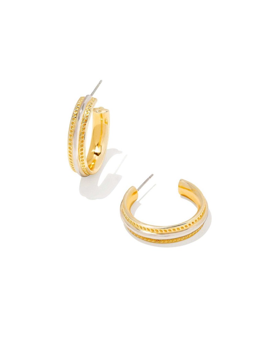 Kendra Scott Earrings | Merritt Hoop Earrings In Mixed Metal