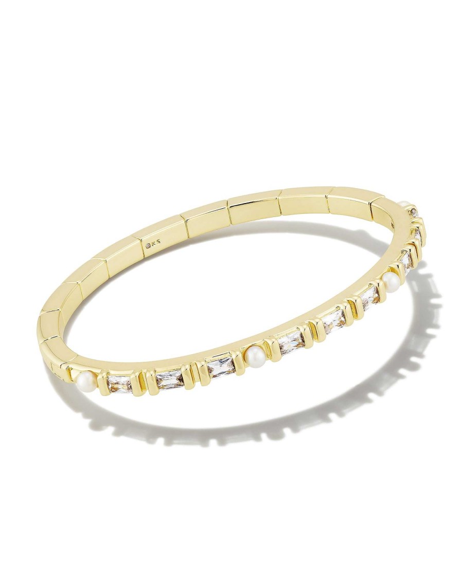 Kendra Scott Bracelets | Gracie Gold Bangle Bracelet In White Mix