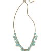 Kendra Scott Necklaces | Layne Vintage Gold Statement Necklace In Variegated Turquoise Magnesite