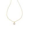 Kendra Scott Necklaces | Mallory Gold Small Short Pendant Necklace In Iridescent Drusy