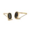 Kendra Scott Earrings | Marisa 14K Yellow Gold Oval Solitaire Stud Earrings In Black Diamond