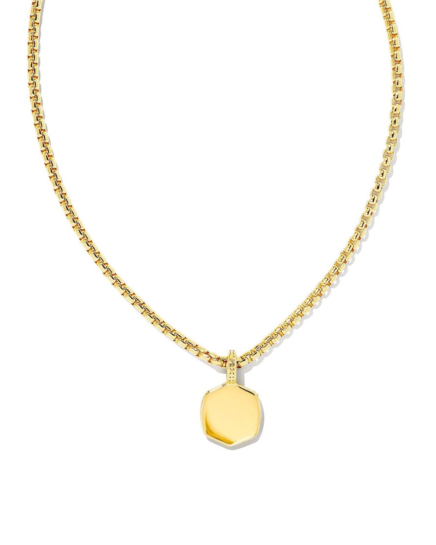 Kendra Scott Necklaces | Davie Metal Charm Necklace In 18K Gold Vermeil