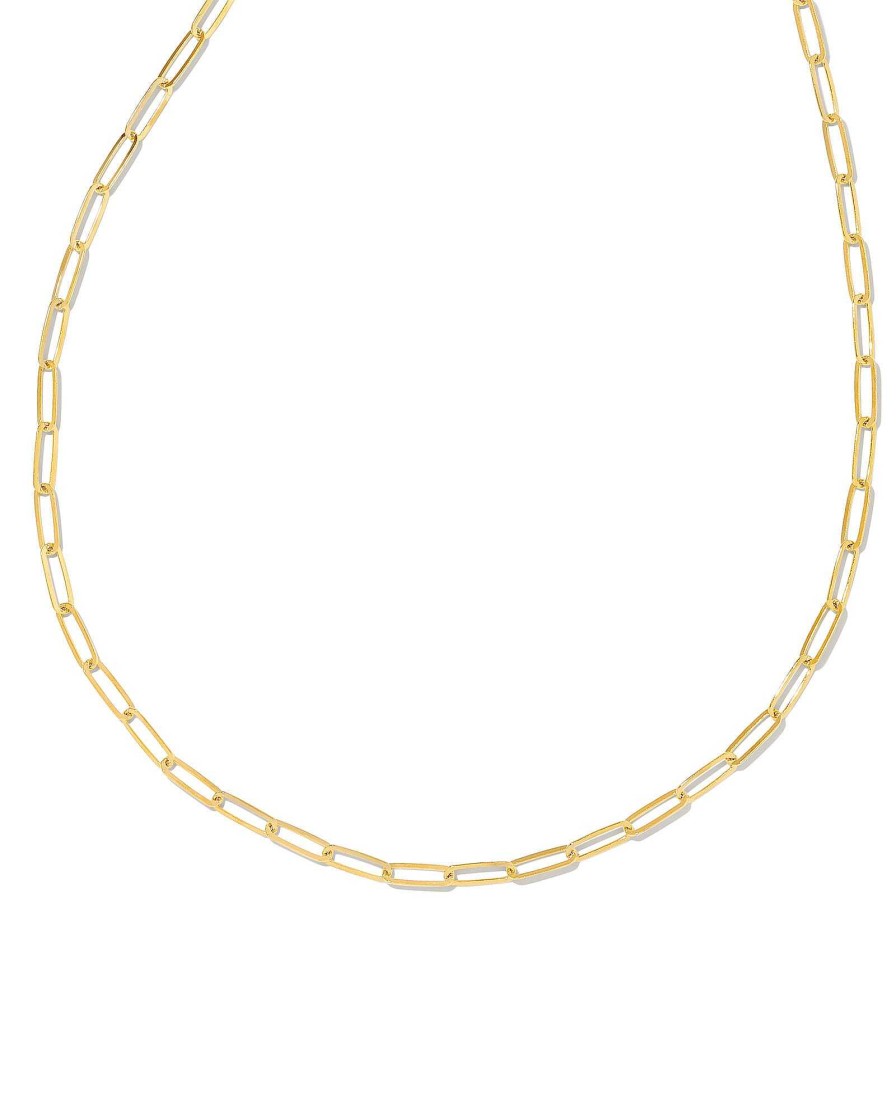 Kendra Scott Necklaces | 22 Inch Large Paperclip Chain Necklace In 18K Gold Vermeil