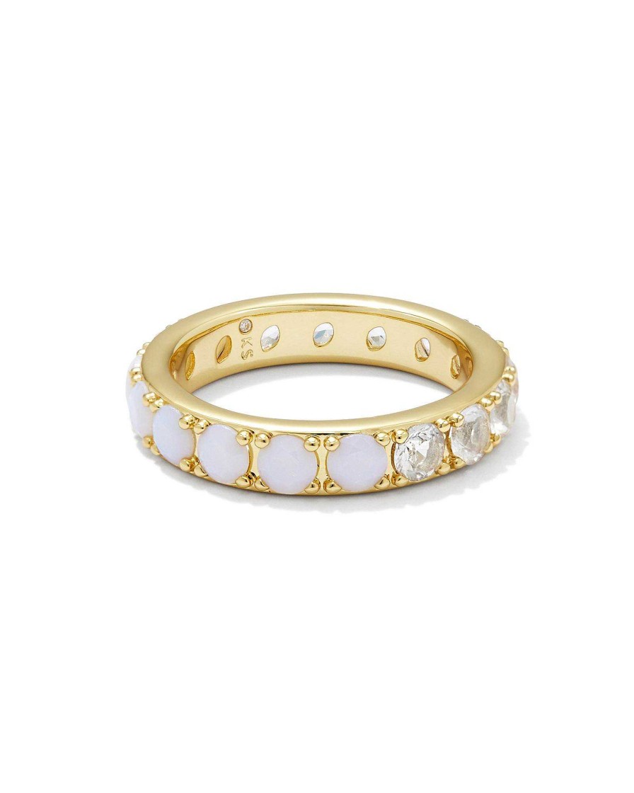 Kendra Scott Rings | Chandler Gold Band Ring In White Opalite Mix