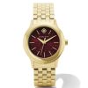 Kendra Scott Watches | Alex Gold Tone Stainless Steel 35Mm Watch In Burgundy Quartz