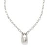 Kendra Scott Necklaces | Jess Small Lock Chain Necklace In Silver