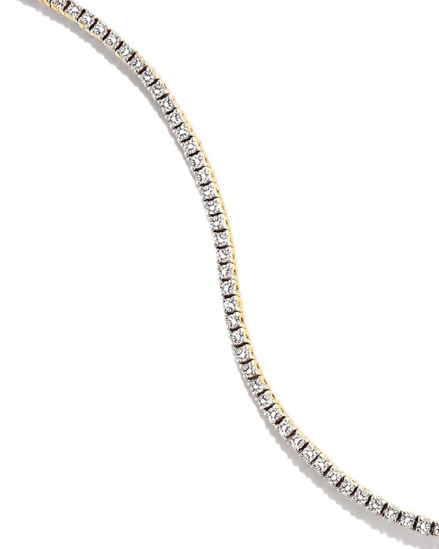 Kendra Scott Bracelets | 14K Yellow Gold Tennis Bracelet In White Diamond