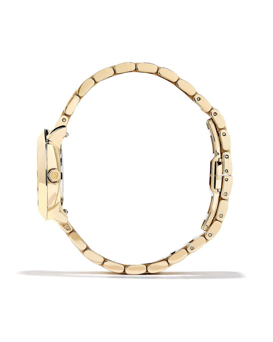 Kendra Scott Watches | Dira Gold Tone Stainless Steel 28Mm Watch In Ivory Mother-Of-Pearl