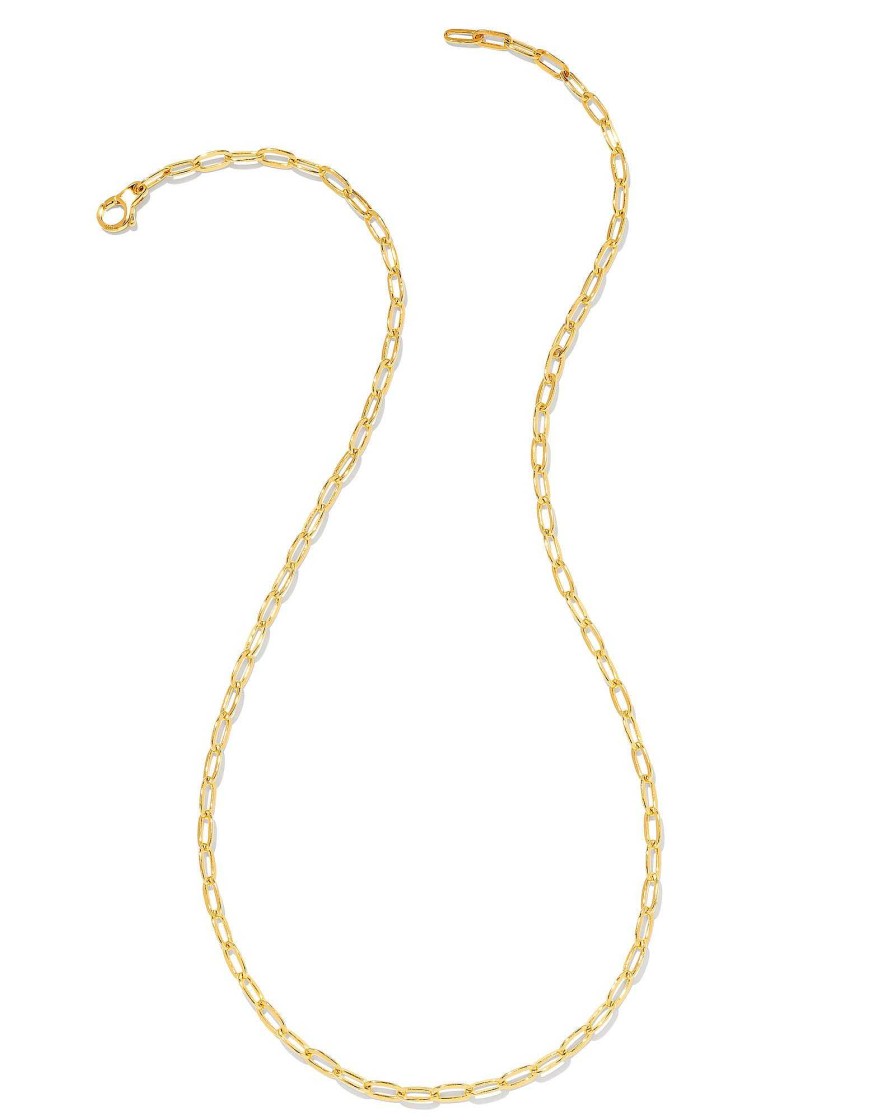 Kendra Scott Necklaces | Small Paperclip Chain Necklace In 18K Gold Vermeil