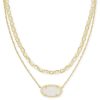 Kendra Scott Necklaces | Elisa Gold Multi Strand Necklace In Iridescent Drusy